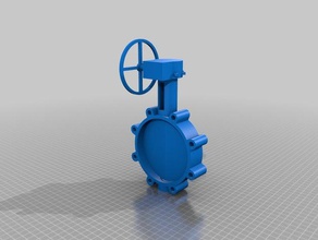 butterfly valve 3d printing 3d print model - Mito3D