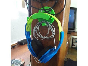 headset holder organization 3d print model - Mito3D