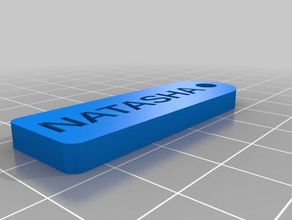 natasha key tag organization customized 3d print model - Mito3D