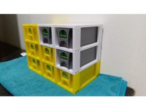 modular gaveta porta-ferramentas & caixas a caixa bloqueio 3d print model - Mito3D