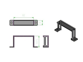 support de montage laser pilote profil en aluminium machine collier fixation du sur l'organisation coupeur graveur 3d print model - Mito3D