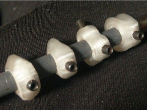 8mm rod locks collection 3d printer parts lock locknut nut smooth threaded 3d print model - Mito3D
