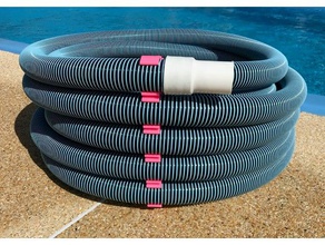 serial clips swimming pool vacuum hose household 3d print model - Mito3D