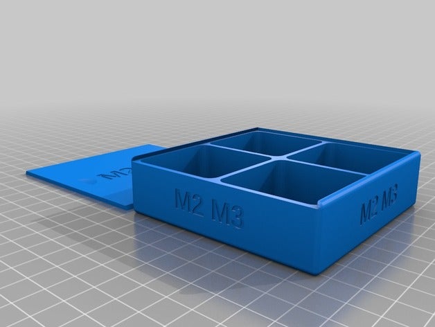 Schiebedeckel-box m2 m3 - Organisation kundengebundene 3D print model - Mito3D