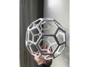 fullerene c60 calcio icosaedro troncato costruzione di giocattoli 3d print model - Mito3D