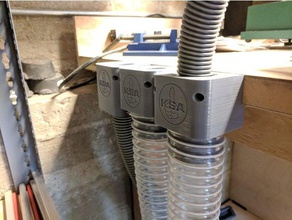 dust collector vacuum manifold selector tools adapter hose 3d print model - Mito3D