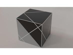 jing jang 2x2 cubo quebra-cabeças quebra-cabeça rubiks cube sinuoso de 3d print model - Mito3D