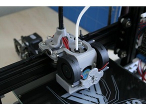 tevo tarantula x carriage 3d printer parts bltouch dual fans 5015 e3dv6 nf-a4x20 noctua 3d print model - Mito3D