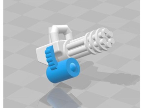 lego minigun + Munition drum Bau-Spielzeug Waffen 3d print model - Mito3D