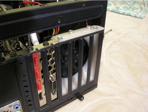 pci de montage conduit d'air ventilateur 80mm ordinateur 3d print model - Mito3D