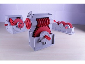 industrial worm gearbox gear reducer cutaway version engineering 3d print model - Mito3D