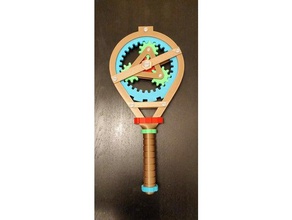 wooden racket - mario tennis aces props 3d print model - Mito3D