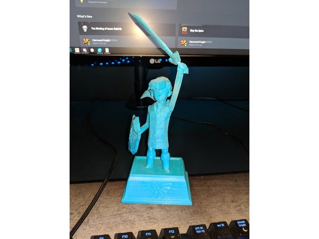 estátua de herói em fatias alt da base dados esculturas o link a lenda zelda wind waker 3D print model - Mito3D