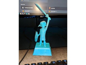 statue hero sliced alt base sculptures link legend zelda wind waker 3d print model - Mito3D