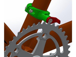 minimaliste de la chaîne gardien les pièces rechange vélo catcher manivelle pédalier transmission guide l' le décalage unique 3d print model - Mito3D