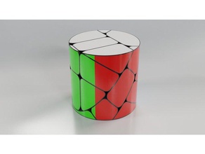 3x3 duo fraise baril puzzles de puzzle rubiks cube twisty 3d print model - Mito3D