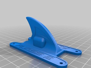 filo interdentale 2 di pinna squalo modo della tartaruga r c i veicoli il la piastra superiore modalità 3d print model - Mito3D