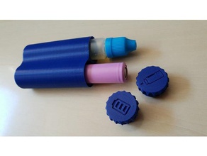 18650 bateria recipiente de líquido recipientes caso akku a o vaping 3d print model - Mito3D