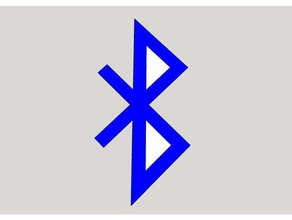 logo de bluetooth dxf skp sinais e logotipos Logo em 3d o logotipo sketchup 3d print model - Mito3D