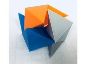 cube Dissektion robert reid drei-teiliges puzzle liu hui cube-Erweiterung Mathe-Kunst 3d print model - Mito3D