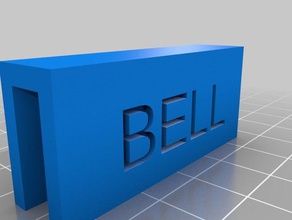 çok hoş bir özellik isim etiketi - bell 3d yazıcılar özelleştirilmiş 3d print model - Mito3D