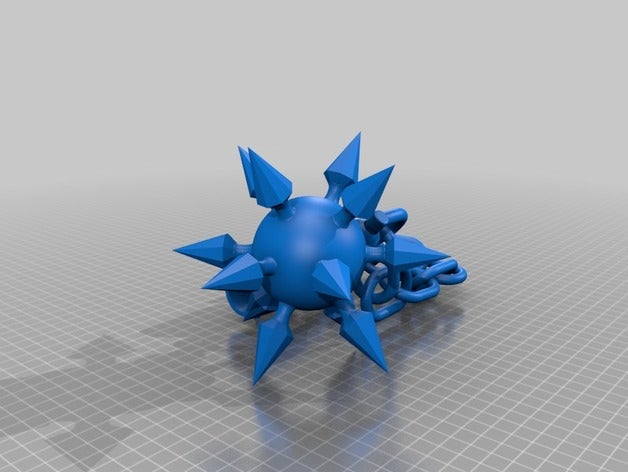 sabah yıldızı sahne mace silah 3D print model - Mito3D
