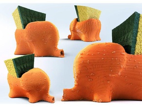 Elefanten Trockner Küche und Esszimmer cool helephant Besteck trocken sponge 3d print model - Mito3D