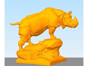 rinoceronte animais 3d print model - Mito3D