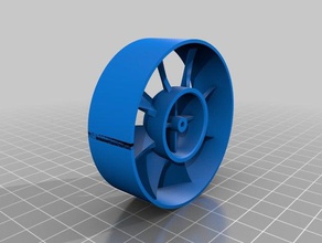 imetec belíssima rotor de 60mm peças substituição o cabelo secador turbina ventilador 3d print model - Mito3D