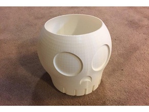 skully bowl containers candy halloween skull 3d print model - Mito3D