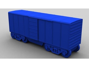 train boxcar - 32mm scale s-gauge props warhammer warmachine 3d print model - Mito3D