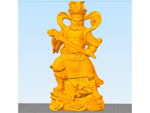 4 guardians south gate heaven palace sculptures 3d print model - Mito3D