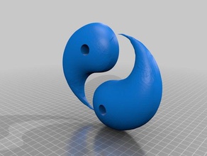 ying yang half jewelry 3d print model - Mito3D