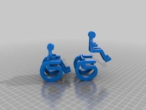 wheelchair signs & logos 3d print model - Mito3D