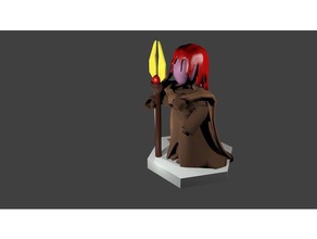lotp - sorceress sister minor heroine number 2 games boardgame components low poly lure prophets mage wargame model 3d print model - Mito3D