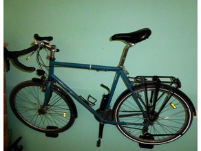 bicicleta de parede gancho mosquetão esporte & ao ar livre bike hanger openscad montagem na 3d print model - Mito3D