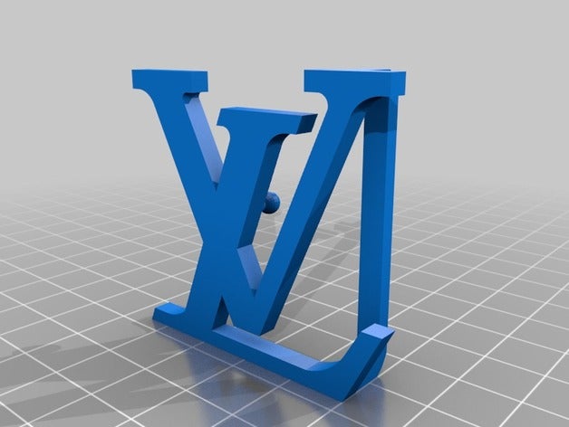 Lv logo diamond belt 3D model 3D printable