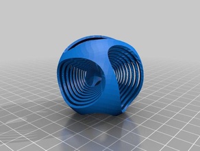 symmetric twisted ball ba decor 3d print model - Mito3D