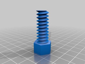 nut bolt own test diy bolts nuts 3d print model - Mito3D