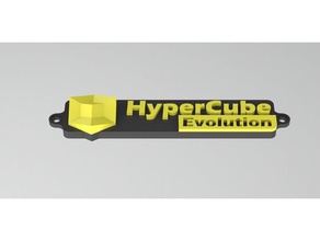 placa de identificação do hipercubo evolução logotipo multi-partes Impressora 3d peças evo nome 3d print model - Mito3D