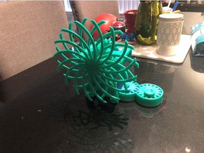 spirale de la sculpture cinétique l'art interactif ordinateur bureau jouets les engrenages scuplture machine en 3d print model - Mito3D