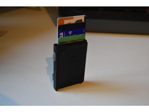card holder gadgets button cog wallet 3d print model - Mito3D
