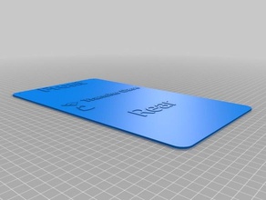 oil change sample card decor customized 3d print model - Mito3D