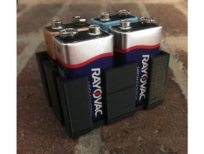 9-volt-Batterie-Speicher-Halter - Elektronik 9 volt 9-volt-Batterie Batterie Batterie-Halter storage 3d print model - Mito3D