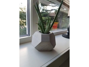 hexagon mold decor flower pot 3d print model - Mito3D
