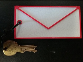 posta kutusu Anahtarlık zarf anahtar zinciri mektup 3d print model - Mito3D