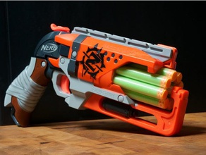 nerf hammershot 8-colpo sto cilindro - testata impressionante giochi e giocattoli mod blaster pistola 3d print model - Mito3D