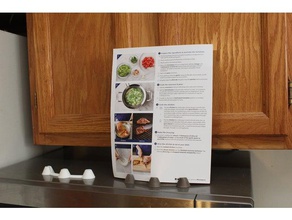 blue apron recipe holder kitchen & dining cards card stand 3d print model - Mito3D
