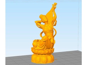 fly sky play lute contrary way sculptures 3d print model - Mito3D