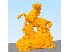 cavalo ornamento trazer riqueza, fortuna scans e réplicas o 3d print model - Mito3D